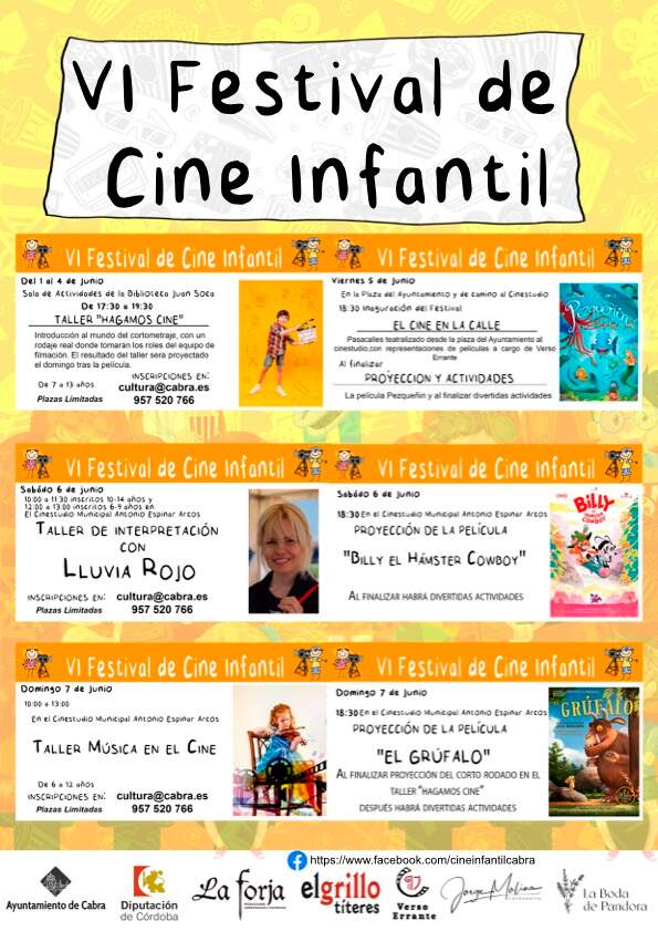 PROGRAMA VI FESTIVAL DE CINE ESCOLAR DE CABRA
