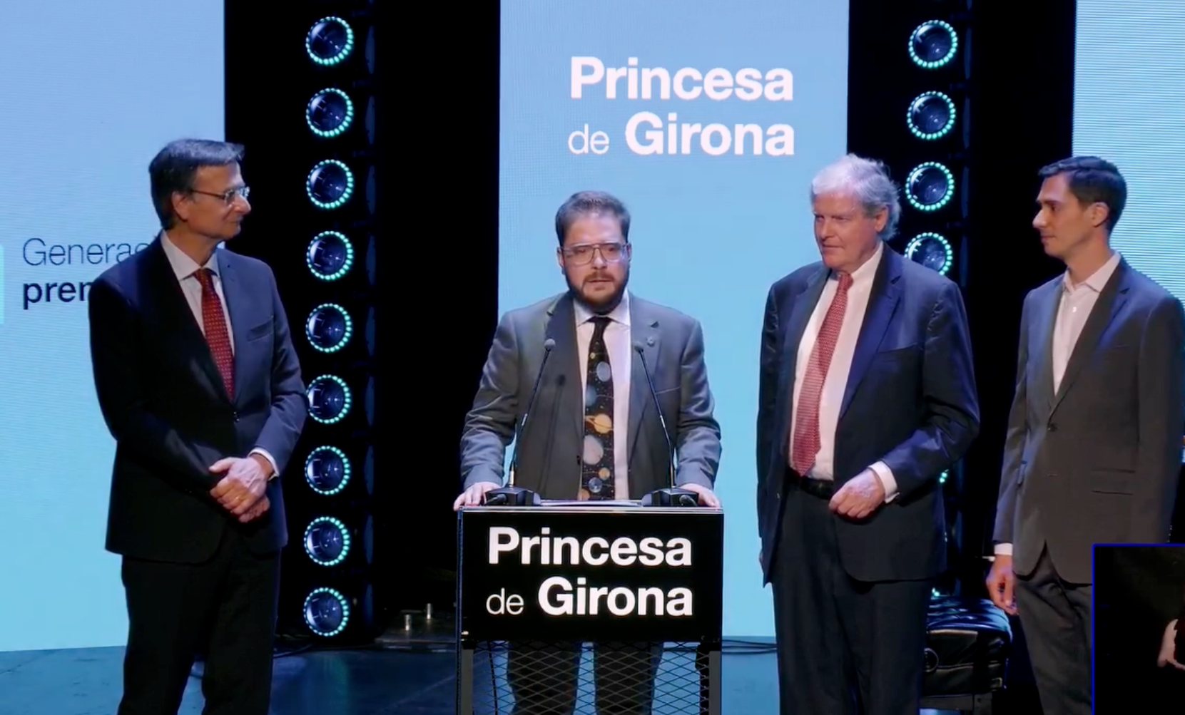Rafael Luque durante la entrega del premio Princesa de Girona.