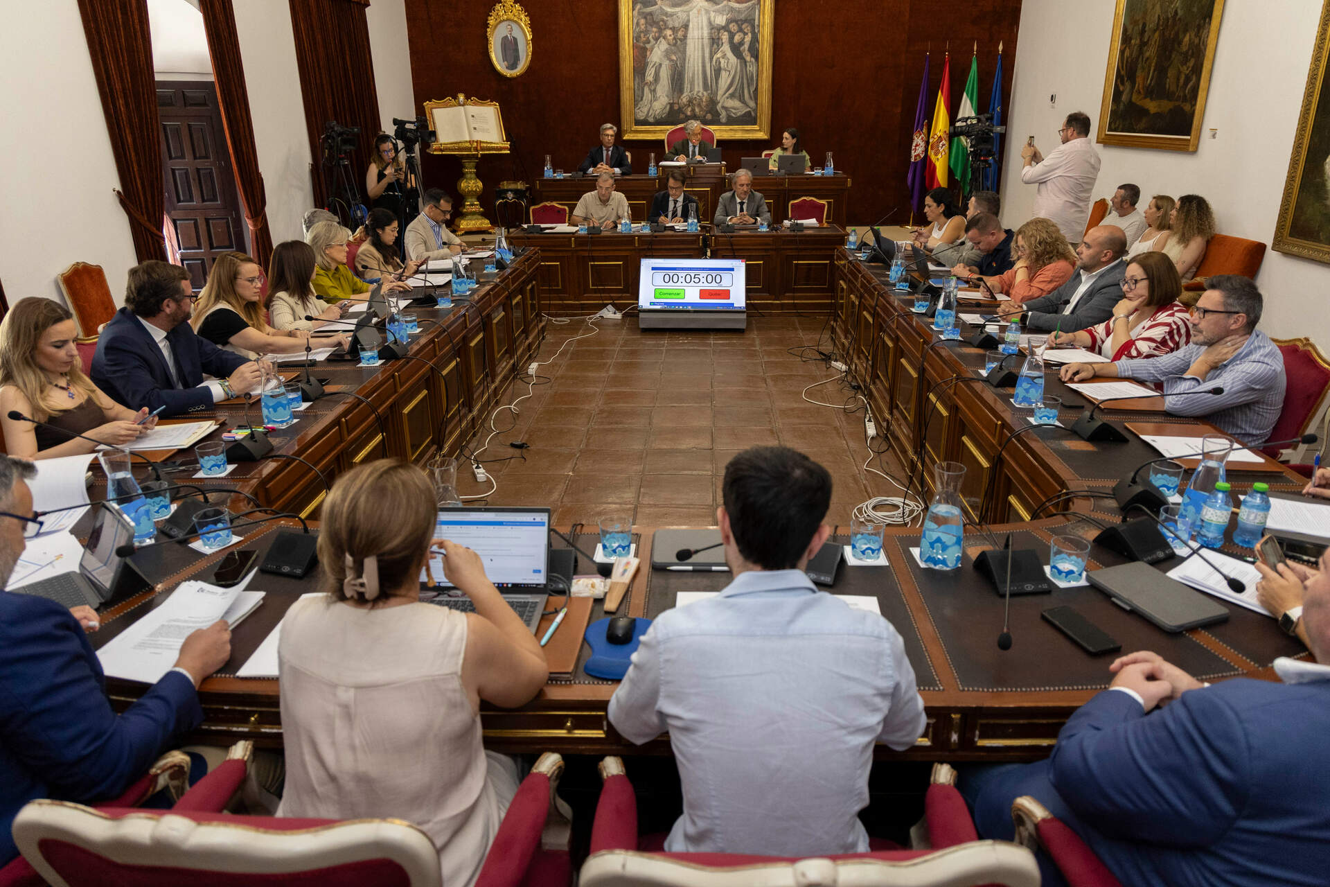 Un instante durante el desarrollo del pleno ordinario.