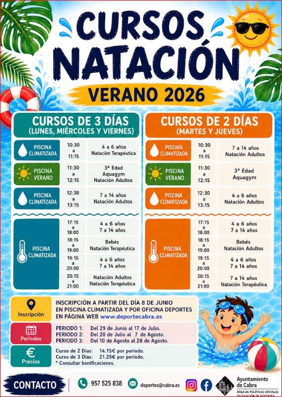 CURSOS DE VERANO EN EL PARQUE DEPORTIVO 'HELIODORO MARTÍN' - TEMPORADA DE VERANO 2026